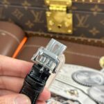 Patek Philippe Nautilus 5712 Knock Off Watches Blue Dial Leather Strap Engraving Machine PPF Factory 40mm - Image 12