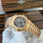 Patek Philippe Nautilus 5712R Imitation Watches Gray Dial Metal Wire Engraving Machine PPF Factory 40mm - Image 3