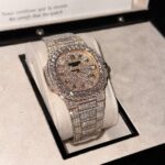Patek Philippe Best Replica Watch Nautilus 5719 Gold Wrapped & Moissanite Diamonds Custom 40mm - Image 4