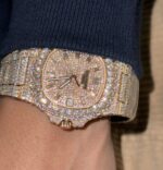 Patek Philippe Best Replica Watch Nautilus 5719 Gold Wrapped & Moissanite Diamonds Custom 40mm - Image 8