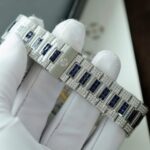 Patek Philippe Nautilus 5719 Best Copies Watch Diamonds Moissanite & Sapphire Baguette Custom 40mm - Image 10