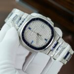 Patek Philippe Nautilus 5719 Best Copies Watch Diamonds Moissanite & Sapphire Baguette Custom 40mm - Image 3