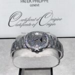 Patek Philippe Nautilus 5719 Best Replica Watch Custom Full Moissanite Diamonds 40mm - Image 6