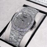 Patek Philippe Nautilus 5719 Best Replica Watch Custom Full Moissanite Diamonds 40mm - Image 5
