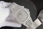 Patek Philippe Clone Watch Nautilus 5719 Full Diamonds Baguette 40mm - Image 2