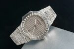 Patek Philippe Clone Watch Nautilus 5719 Full Diamonds Baguette 40mm