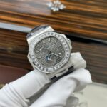 Patek Philippe Nautilus 5722 Replica Watch Grey Dial With Baguette PPF Factory 40mm - Image 3