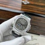 Patek Philippe Nautilus 5722 Replica Watch Grey Dial With Baguette PPF Factory 40mm - Image 2