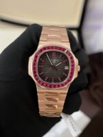 Patek Philippe Nautilus 5723 Replica Watch Gold Wrapped With Red Ruby 40mm - Image 2
