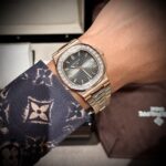 Patek Philippe Replica Watch Nautilus 5723 Gold Wrapped Moissanite Diamonds 40mm - Image 9