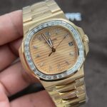 Patek Philippe Nautilus 5723 Replica Watches Custom Solid Rose Gold 18K And Diamonds Natural 40mm - Image 3