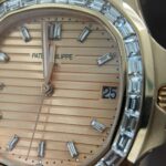 Patek Philippe Nautilus 5723 Replica Watches Custom Solid Rose Gold 18K And Diamonds Natural 40mm - Image 5