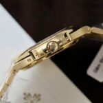 Patek Philippe Nautilus 5724R Brown Dial Imitation Watches Remake 18K Gold Wrapped + Diamonds Moissanite Baguette PPF Factory 40mm - Image 6