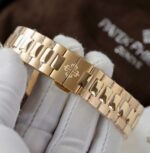 Patek Philippe Nautilus 5724R Gray Dial Replica Watch Gold Wrapped + Moissanite Diamonds PPF 40mm - Image 11