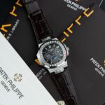 Patek Philippe Nautilus 5740 Knock Off Watches Gray Dial Automatic Movement Leather Strap 40mm