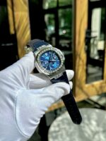 Patek Philippe Nautilus 5740G Replica Watches Blue Dial Leather Strap TWS Factory 40mm - Image 4