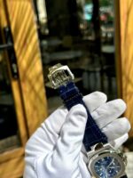 Patek Philippe Nautilus 5740G Luxury Fake Watches Blue Dial Leather Strap TWS Factory 40mm - Image 8