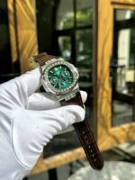Patek Philippe Nautilus 5740G Replica Watches Green Dial Leather Strap TWS Factory 40mm - Image 3