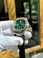 Patek Philippe Nautilus 5740G Replica Watches Green Dial Leather Strap TWS Factory 40mm - Image 5