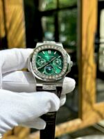 Patek Philippe Nautilus 5740G Replica Watches Green Dial Leather Strap TWS Factory 40mm - Image 2