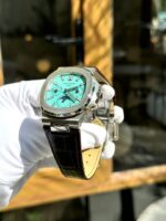 Patek Philippe Nautilus 5740G Best Replica Watches Tiffany Dial Leather Strap TWS Factory 40mm - Image 5