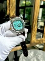 Patek Philippe Nautilus 5740G Best Replica Watches Tiffany Dial Leather Strap TWS Factory 40mm - Image 2