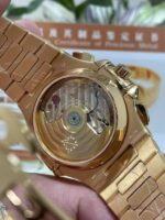 Patek Philippe Nautilus 5990 Blue Dial Luxury Fake Watches 18K Gold Wrapped Custom 40.5mm - Image 8