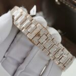 Patek Philippe Nautilus 7118 Replica Watch Gold Wrapped + Moissanite Diamonds Custom 35.2mm - Image 10