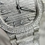 Patek Philippe Nautilus 7118 Full Diamond Replica Watch 35.2mm - Image 4