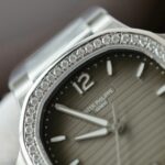 Patek Philippe Nautilus 7118 Copies Watch Gray Dial Custom Diamonds Moissante 3K Factory 35.2mm - Image 5