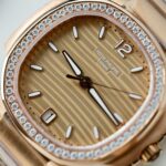 Patek Philippe Nautilus 7118 Women Replica Watch Custom Gold Wrapped + Diamonds Moissanite 3K Factory 35.2mm - Image 4