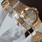 Patek Philippe Nautilus 7118 Women Replica Watch Custom Gold Wrapped + Diamonds Moissanite 3K Factory 35.2mm - Image 10