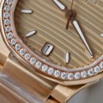 Patek Philippe Nautilus 7118 Women Replica Watch Custom Gold Wrapped + Diamonds Moissanite 3K Factory 35.2mm - Image 7