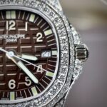 Patek Philippe Replica Watch Aquanaut 5067 Dial Brown Custom Diamonds Moissanite 35.6mm - Image 3