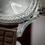 Patek Philippe Replica Watch Aquanaut 5067 Dial Brown Custom Diamonds Moissanite 35.6mm - Image 5