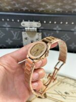Patek Philippe Replica Watch Nautilus 7010 Rose Gold Womens 32mm - Image 4