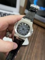 Patek Philippe Replica Watch Nautilus 5712 Blue Dial Leather Strap PPF Factory 40mm - Image 4