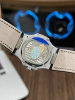 Patek Philippe Replica Watch Nautilus 5712 Blue Dial Leather Strap PPF Factory 40mm - Image 6
