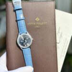 Patek Philippe Replica Watches Complications 4947G Blue Dial Leather Strap 38mm