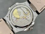 Patek Philippe Best Replica Watch Nautilus 5712 Gray Dial Leather Strap PPF 40mm - Image 7