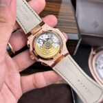 Patek Philippe Replica Watch Nautilus 5980 Brown Dial Leather Strap 40mm - Image 4