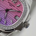 Patek Philippe Imitation Watches Nautilus 7010R Women Purple Pink Dial Bezel Diamonds CZ GR Factory 32mm - Image 6
