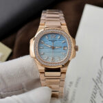 Patek Philippe Replica Watches Nautilus 7010R Women Blue White Dial Metal Wire GR Factory 32mm - Image 2