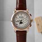 Patek Philippe Fake Watch Perpetal Calendar 5270 White Dial Leather Strap 41mm