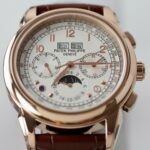 Patek Philippe Fake Watch Perpetal Calendar 5270 White Dial Leather Strap 41mm - Image 6
