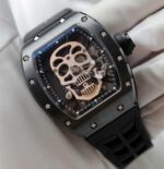 Richard Mille High End Watch Replica RM052 Skull Tourbillon Black Ceramic Rubber Strap 43mm - Image 2