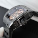 Richard Mille High End Watch Replica RM052 Skull Tourbillon Black Ceramic Rubber Strap 43mm - Image 6
