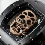 Richard Mille High End Watch Replica RM052 Skull Tourbillon Black Ceramic Rubber Strap 43mm - Image 4