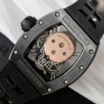 Richard Mille High End Watch Replica RM052 Skull Tourbillon Black Ceramic Rubber Strap 43mm - Image 8