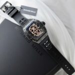 Richard Mille High End Watch Replica RM052 Skull Tourbillon Black Ceramic Rubber Strap 43mm